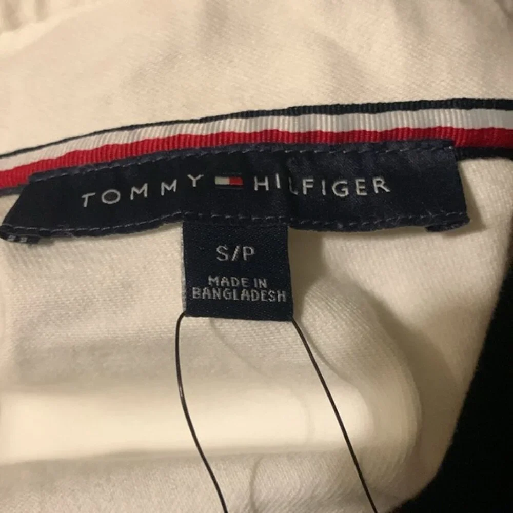 Tommy Hilfiger White Jean Jacket Cropped Design - Picture 7 of 10